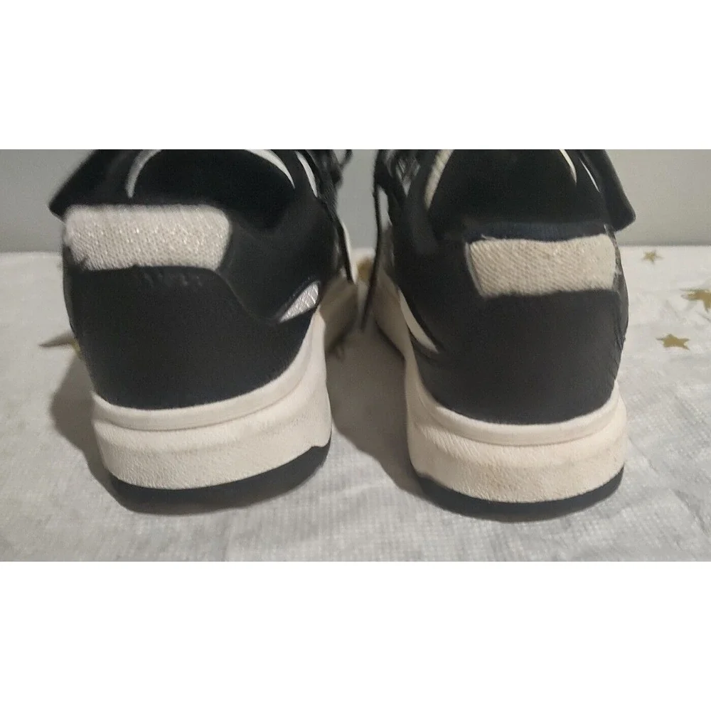 AND1 Girls Black & White‎ Low Platform Court Sneaker US Size 3